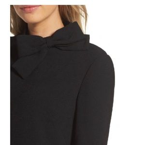Eliza J Black Dress - 3/4 sleeve, bow neck